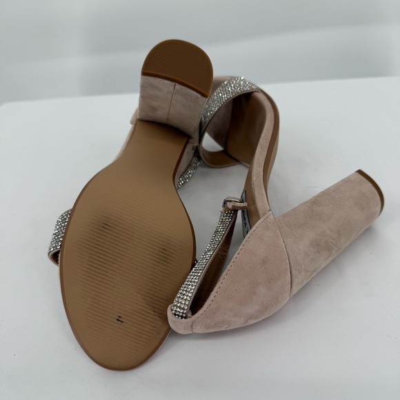 Steve Madden Kalina Embellished Suede Ankle-Strap Sandals Size 8M EUC Prom Party - Picture 9 of 13